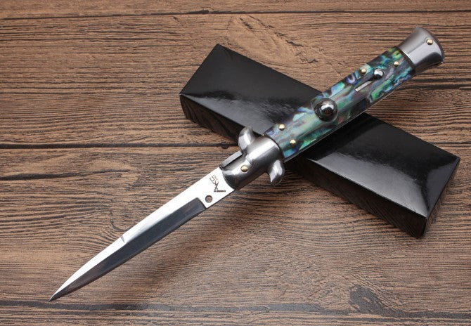 9-inch AKC switchblade with bayonet blade