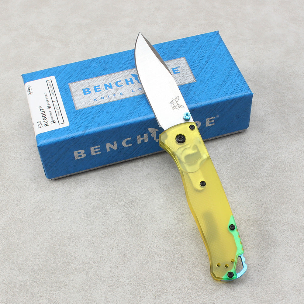 Benchmade 535 Folding Knife with PEI Handle – Lightweight EDC Knife, Sharp, Ideal for Unboxing