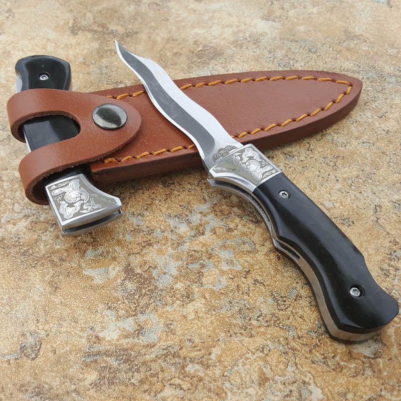 hand stiletto (ox horn handle with serpentine blade)