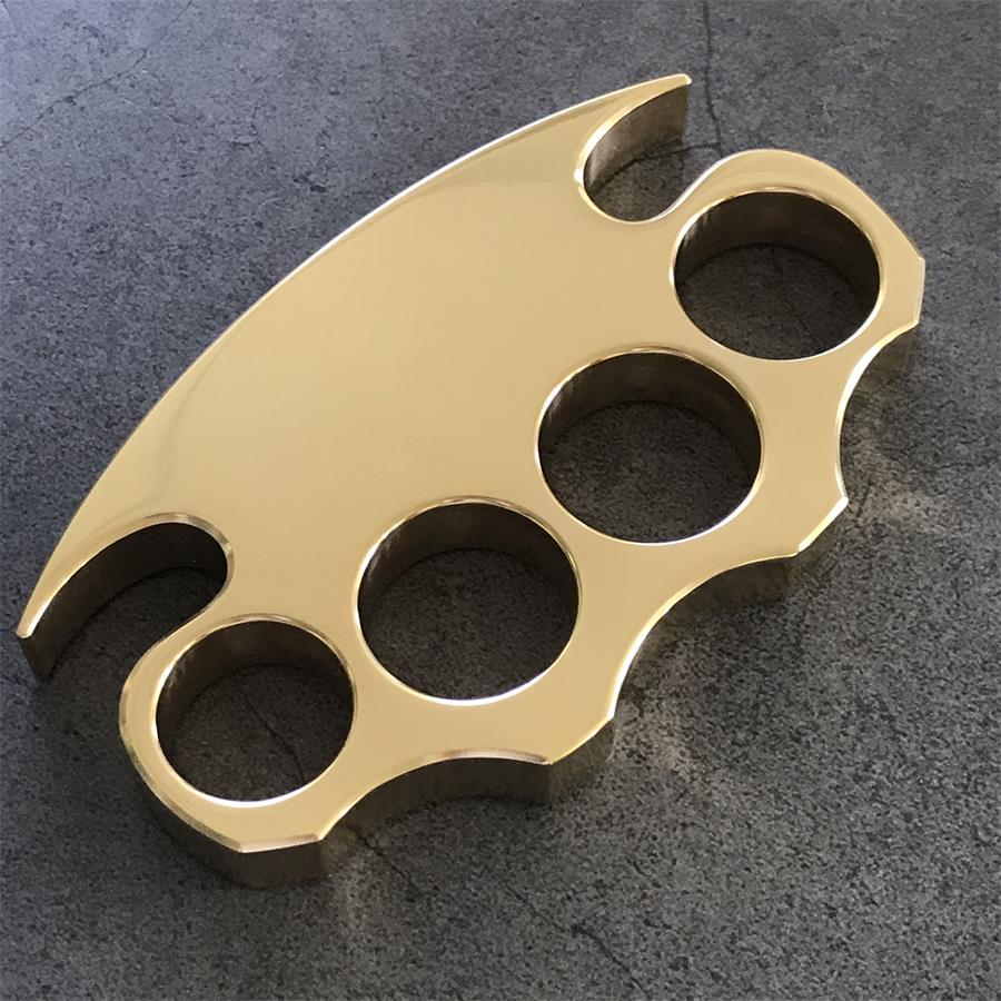 Finely Polished Brass Knuckle Duster Self-defense EDC Tool