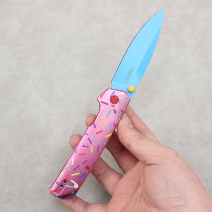 Kershaw-2038 Donut-Style Folding Knife – Aluminum Handle, Portable EDC Outdoor Folder