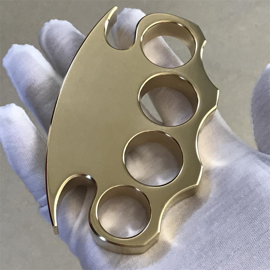 Finely Polished Brass Knuckle Duster Self-defense EDC Tool