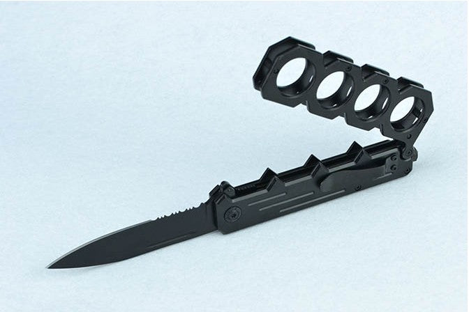 Knuckle guard quick-opening folding knife