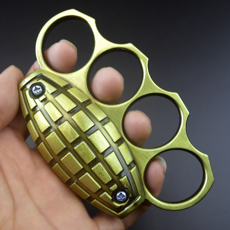 Creative Style Strong Metal Brass Knuckle Duster Four Finger Tiger Outdoor Camping Safety Defense Pocket  EDC Tool