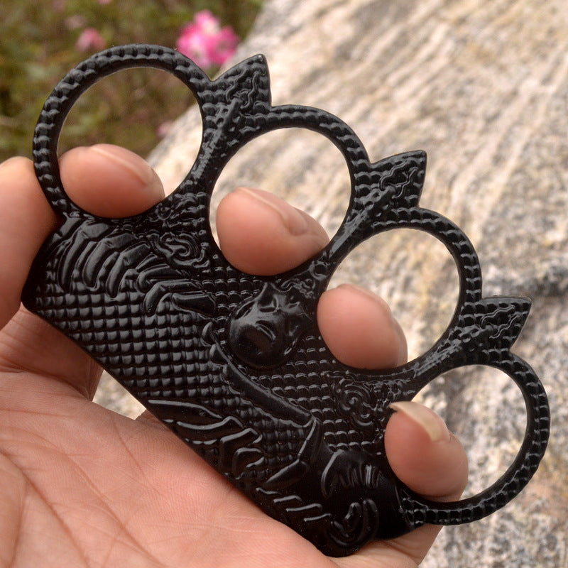 Knuckle Duster Sea King Hand Buckle Fist Buckle Protection Boxing Four Fingers Broken Window Combat Protective Gear EDC Tool