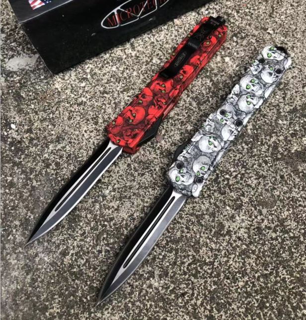 Sword Ant Ghost Head Straight Spring Knife