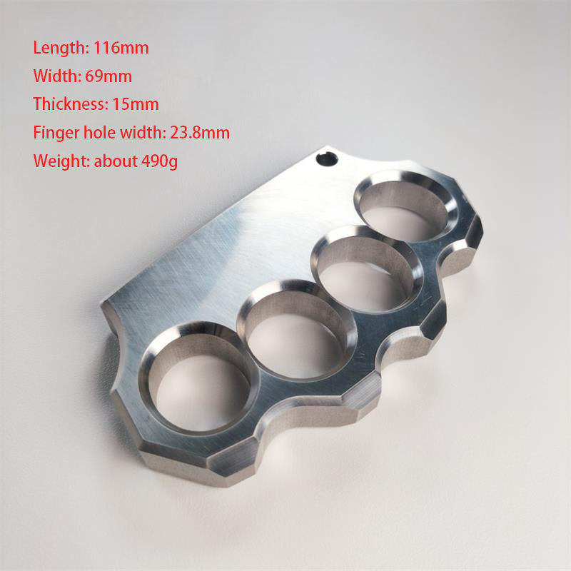 Rugged Stainless Steel Knuckle Duster Finger Buckle Outdoor Defense Boxing Window Breaker Combat Training Gear