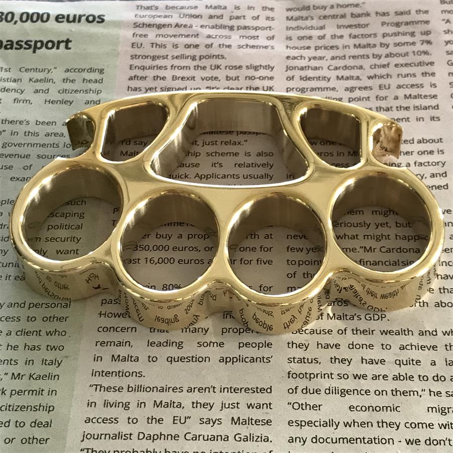 Mate X1 Savage -Mirror Brass Knuckle Duster Bottle Opener EDC Tool