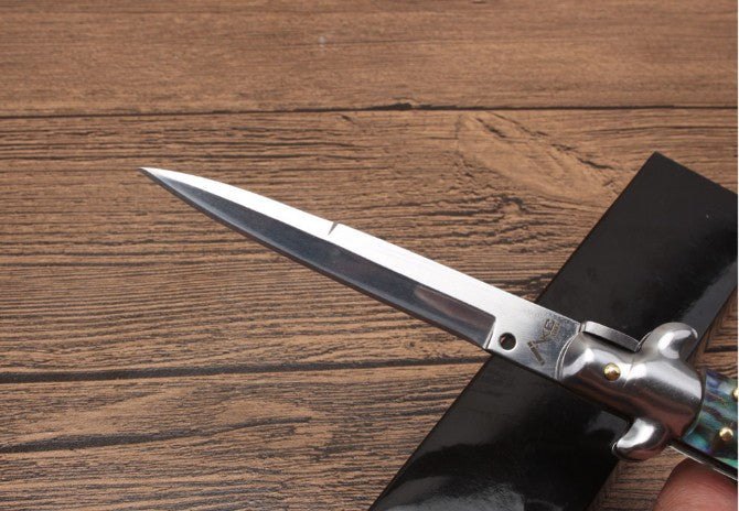 9-inch AKC switchblade with bayonet blade