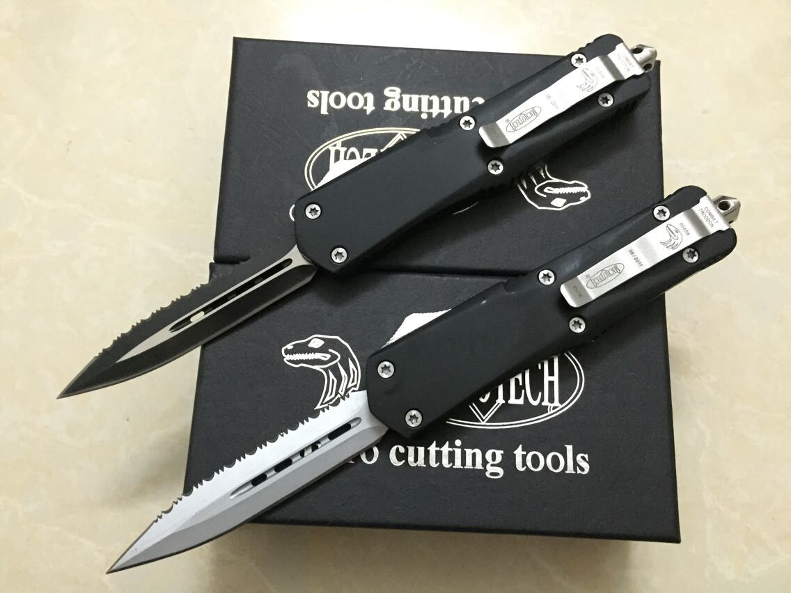 A07 Double-Edged Serrated Knife