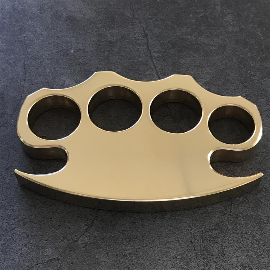 Finely Polished Brass Knuckle Duster Self-defense EDC Tool