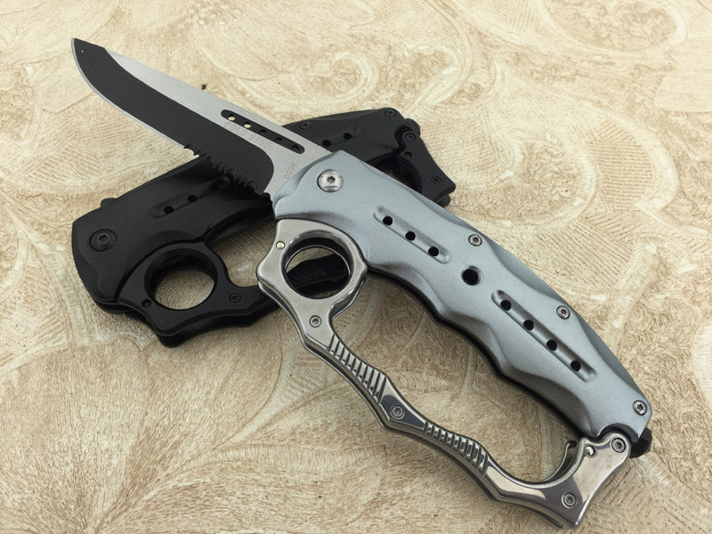 Knuckle guard quick-opening folding knife