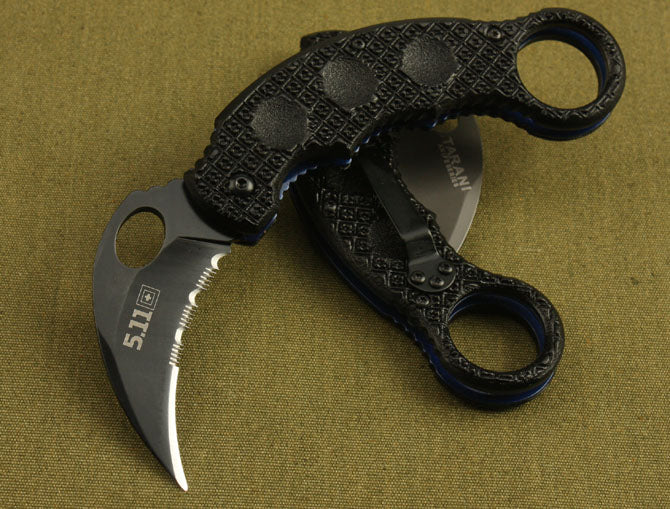 Claw knife (semi-serrated, full edge)