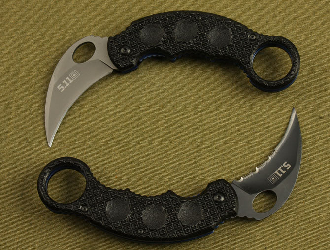 Claw knife (semi-serrated, full edge)
