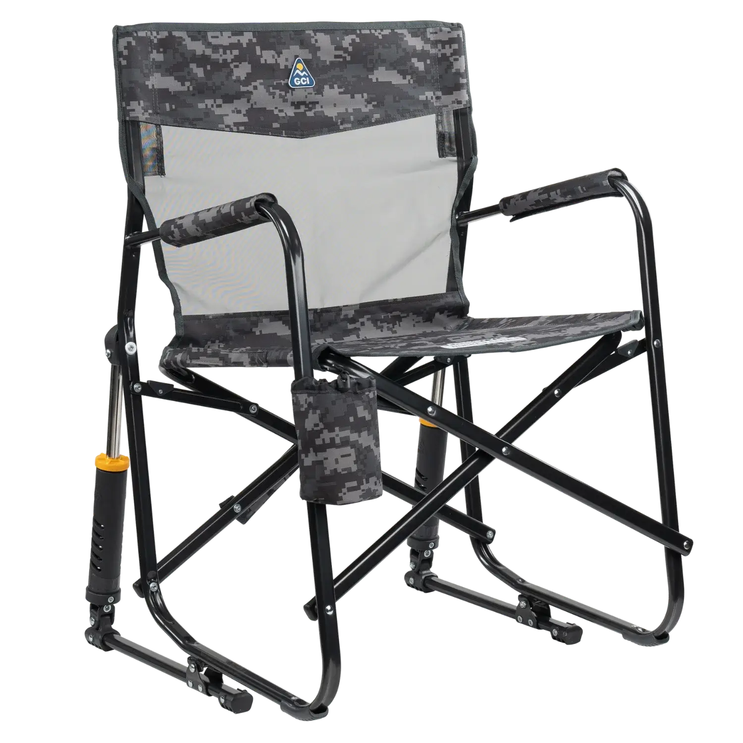 Side angle of cool gray camo freestyle rocker elite.