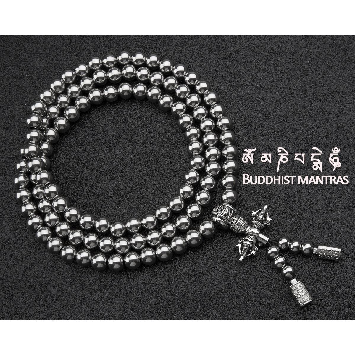 Full Stainless Steel Buddism Mala Self Defense Necklace EDC Defense Tool - Cakra EDC Gadgets