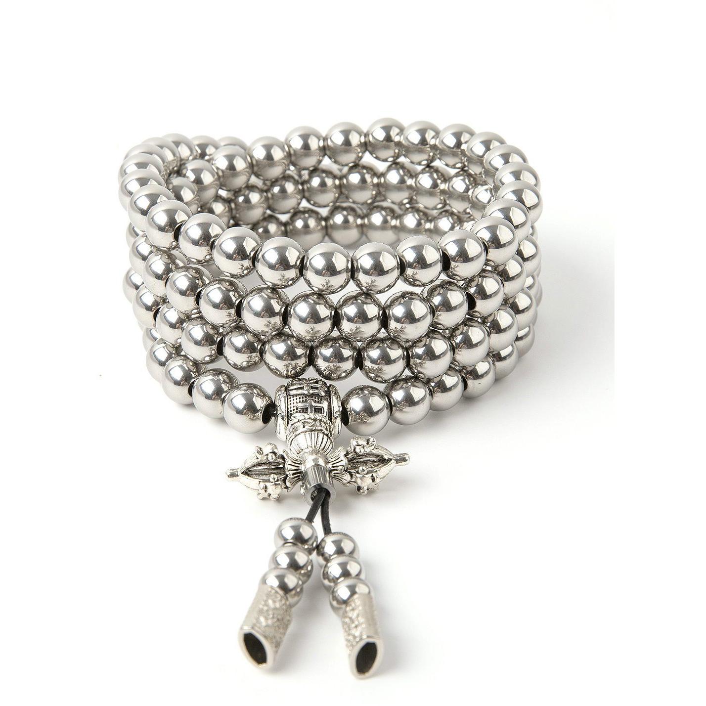 Full Stainless Steel Buddism Mala Self Defense Necklace EDC Defense Tool - Cakra EDC Gadgets