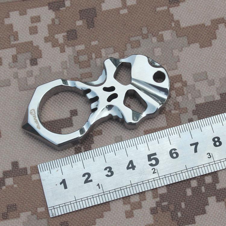 Skull 9R18MOV Stainless Steel Self Defense Keychain Tool - Cakra EDC Gadgets