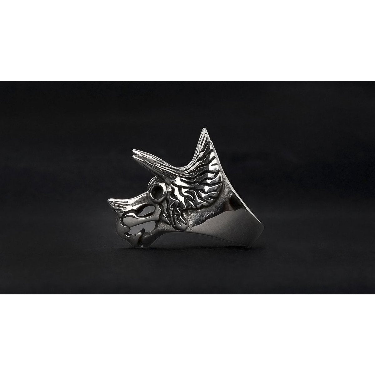 Triceratops Full Stainless Steel Spiked Self Defense Ring - Cakra EDC Gadgets