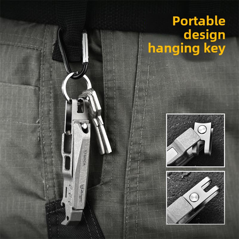 Double-sided Curved Titanium Alloy Flat Two-in-one Nail Clippers Bottle Opener